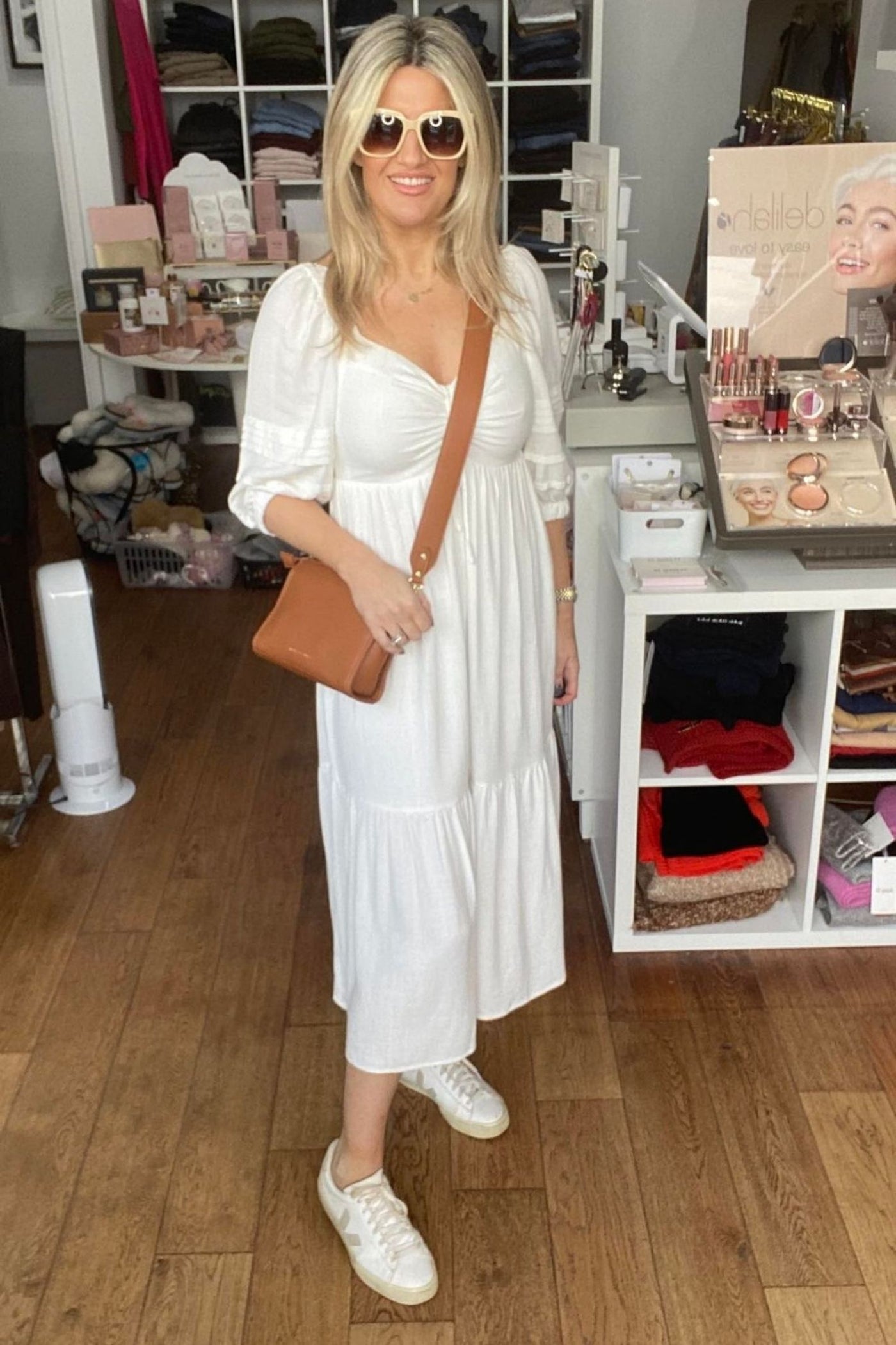 Suncoo Cumbia White Midi-dress | Jezabel Boutique