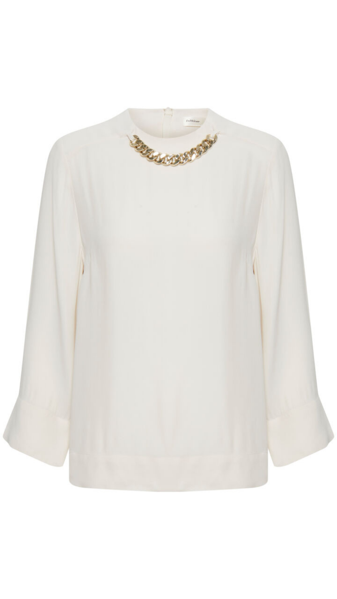 InWear Cream Blouse with Gold Chain - Jezabel Boutique