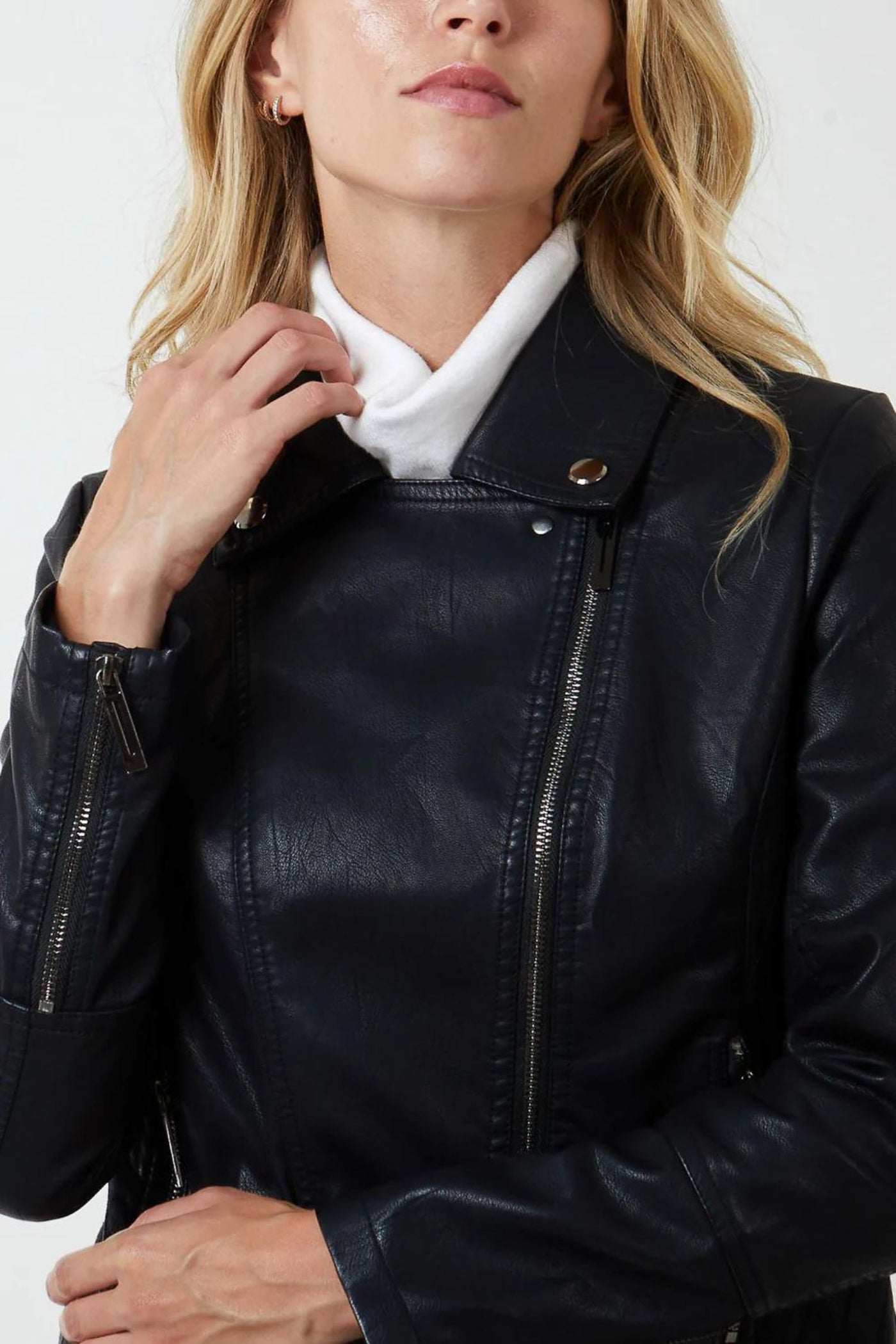 Classic Faux Leather Jacket | Jezabel Boutique