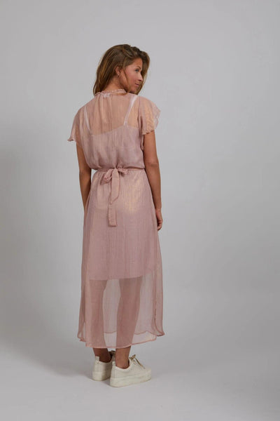 Coster Copenhagen Metallic Chiffon Dress | Jezabel Boutique