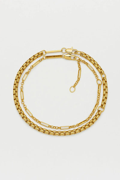 Estella Bartlett Double Layer Rope Chain Bracelet Gold Plated | Jezabel Boutique