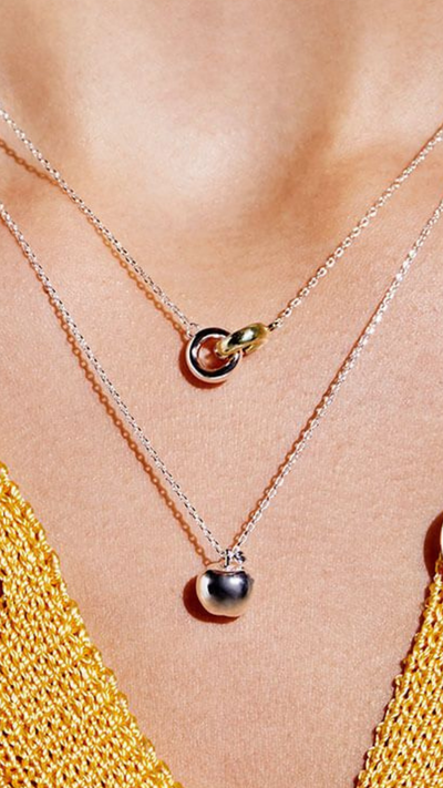 Estella Bartlett Apple Silver Necklace - Jezabel Boutique