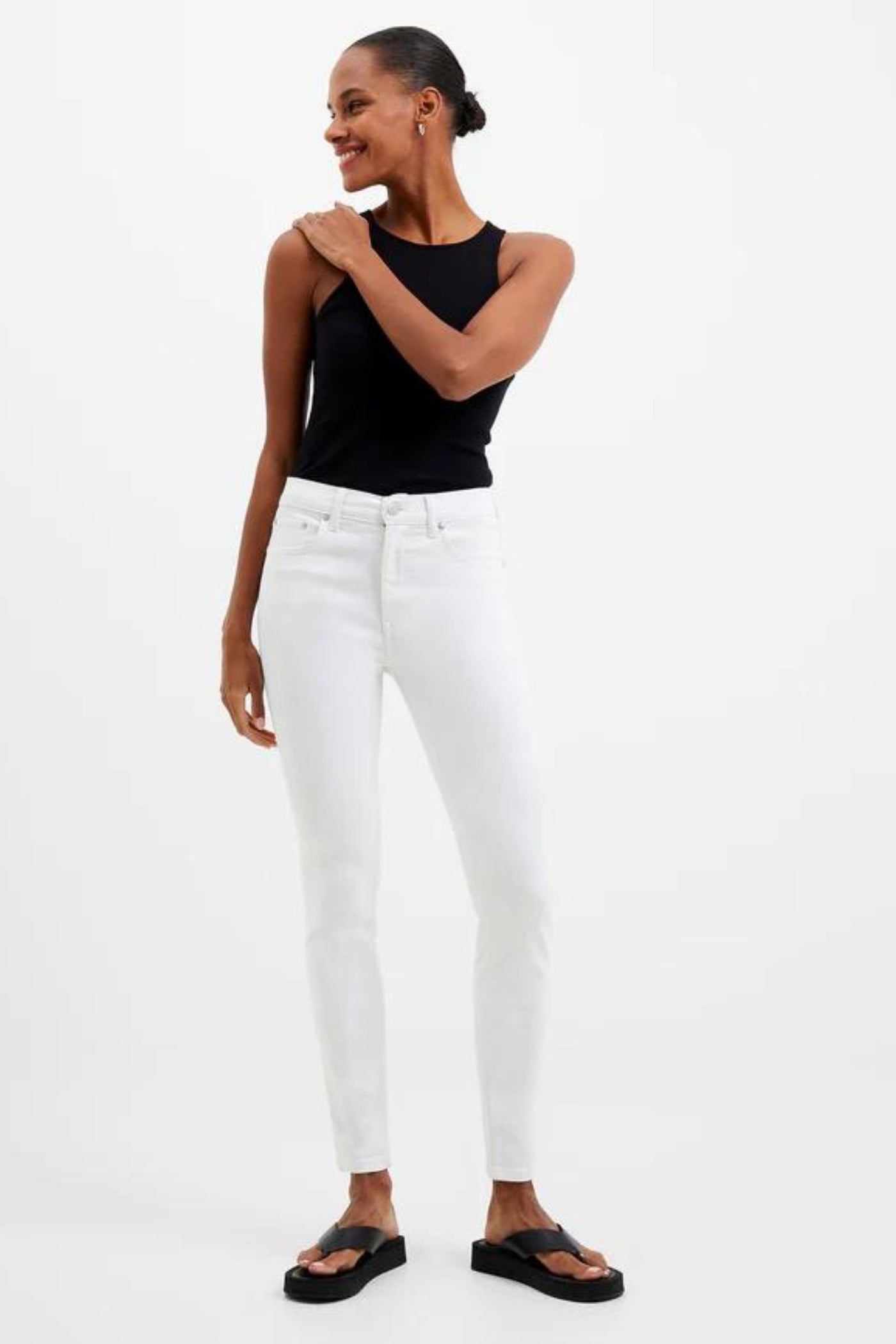 French Connection Rebound Response Skinny Jeans 30 Inch - White | Jezabel Boutique