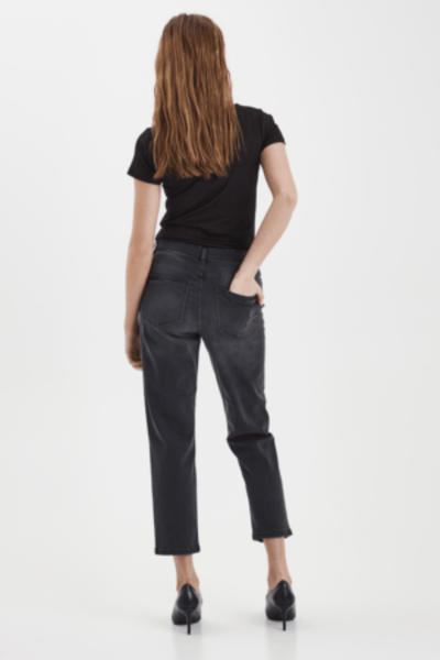 Ichi Twiggy Raven Jeans - Washed Black - Jezabel Boutique
