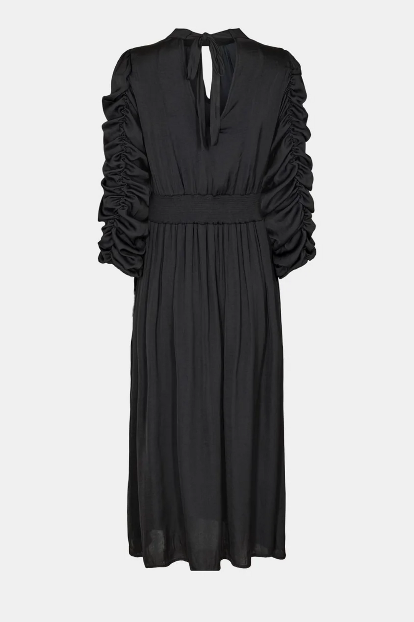 Sofie Schnoor Black Satin Midi Dress | Jezabel Boutique