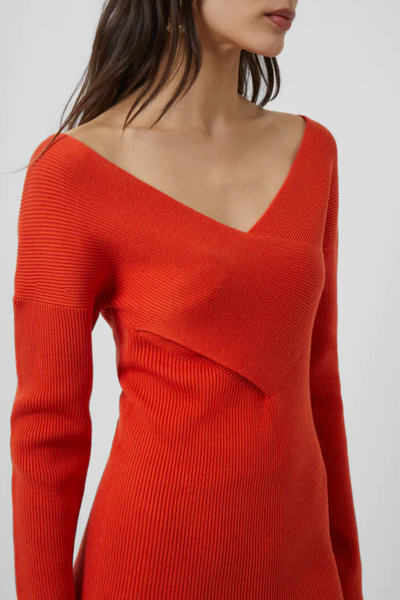 French Connection Lydia Red Knit Dress 71TDB | Jezabel Boutique