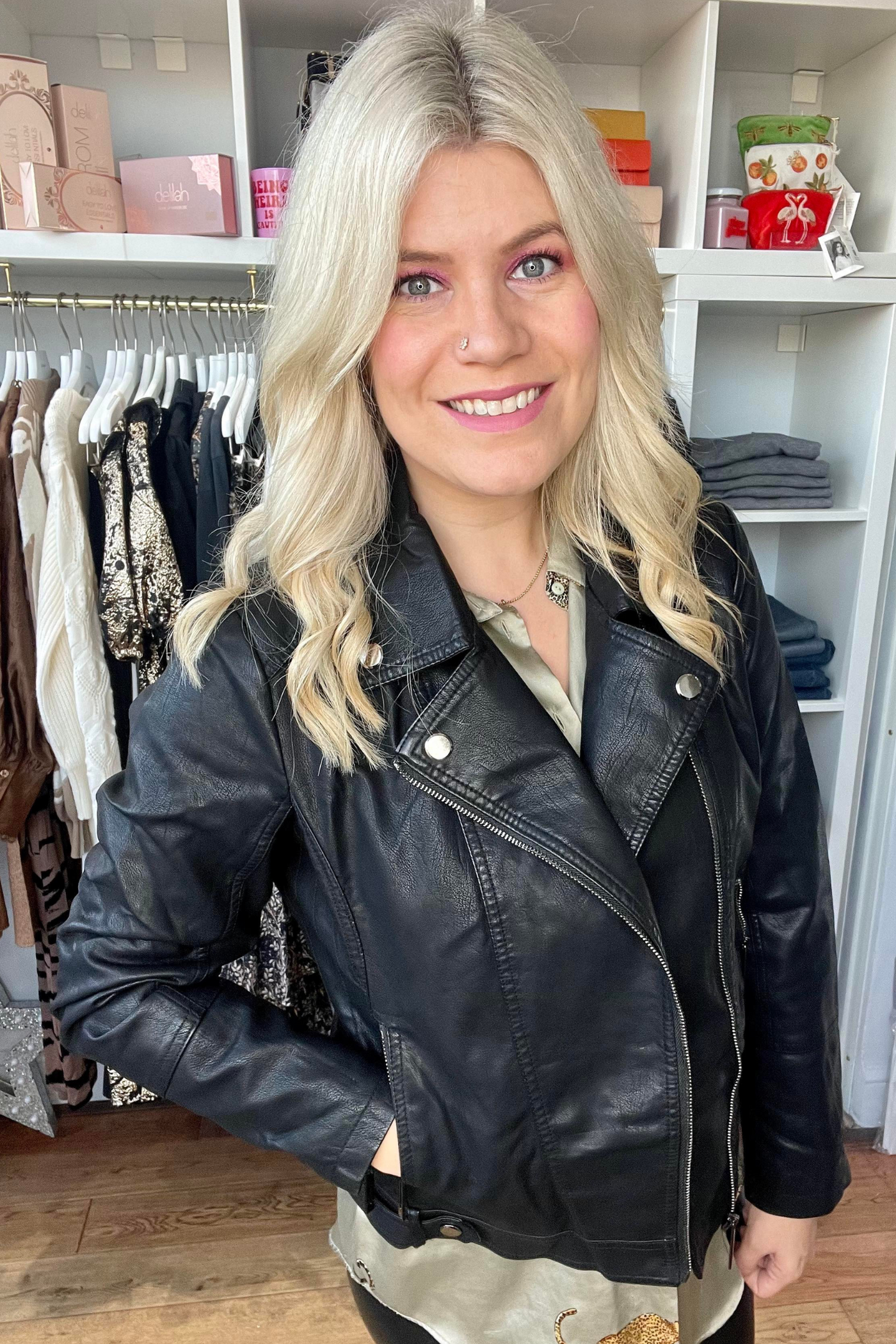 Classic Faux Leather Jacket | Jezabel Boutique