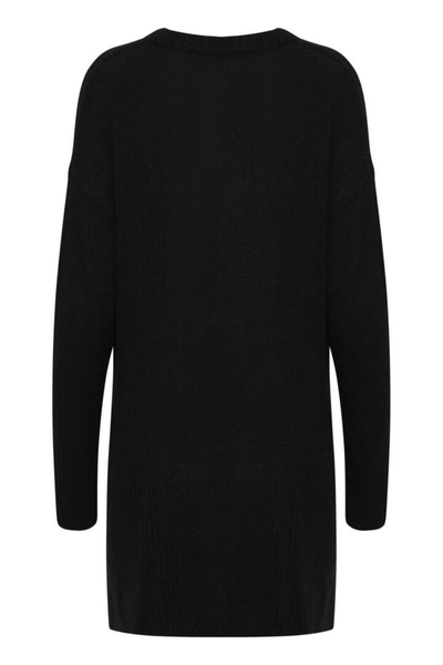 Ichi Black Long Knitted Pullover - Jezabel Boutique
