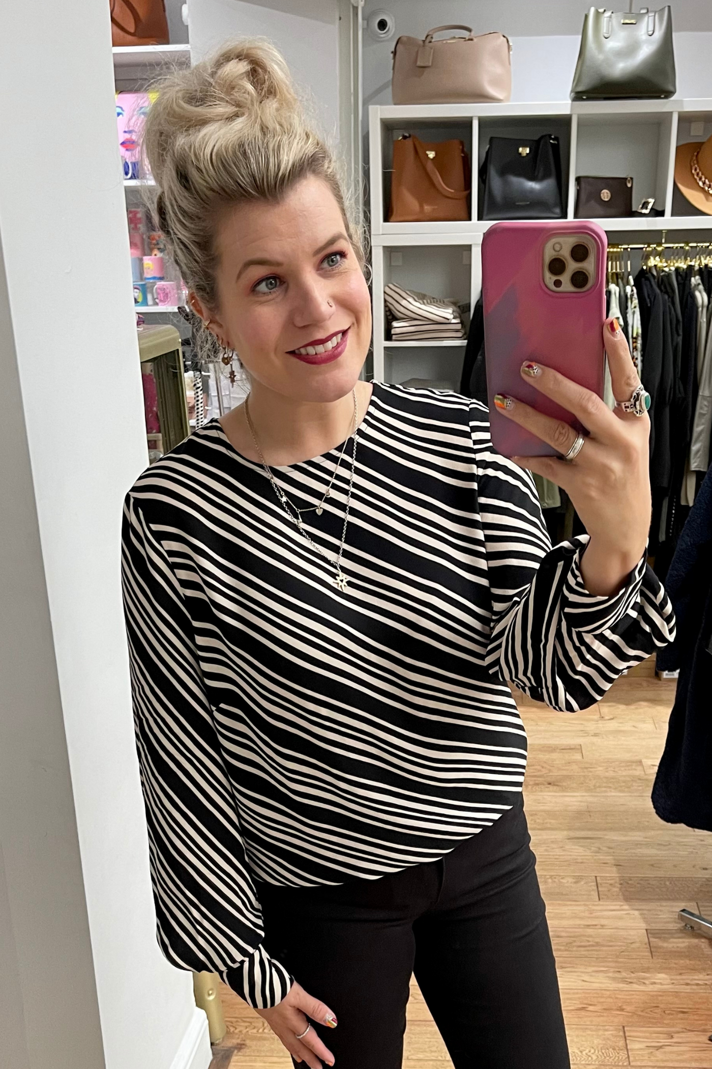 Inwear Veanna Blouse in Graphic Stripe - Jezabel Boutique