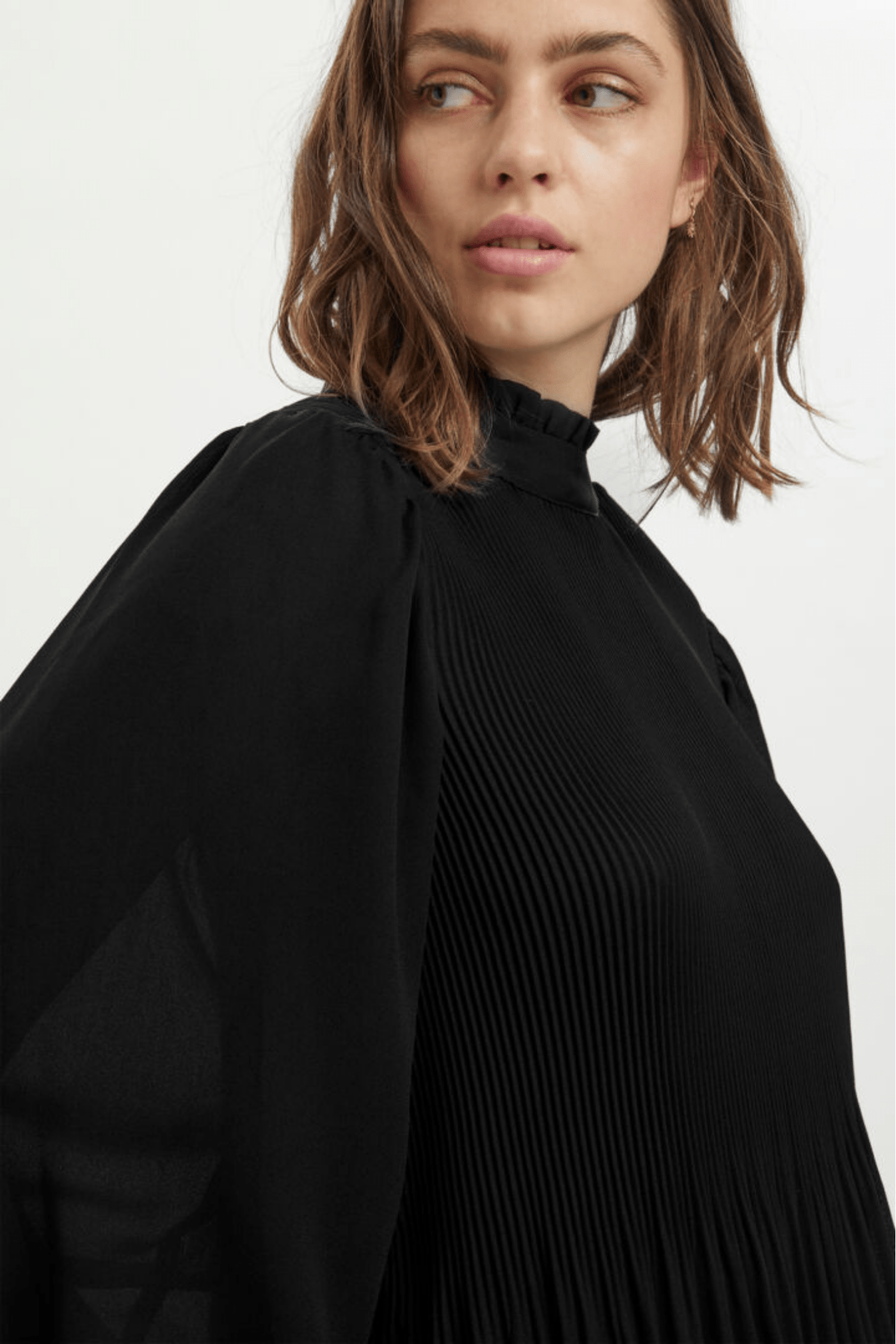 My Essential Black Adele Pleated Blouse - Jezabel Boutique
