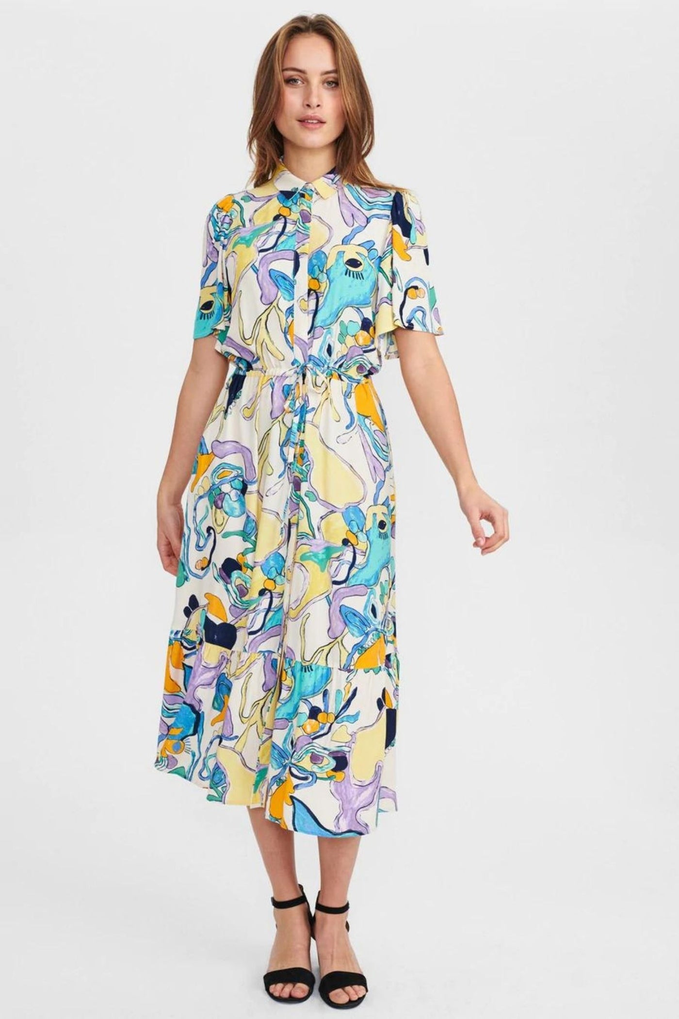 Numph Nuninna Dress - Mixed Colours | Jezabel Boutique