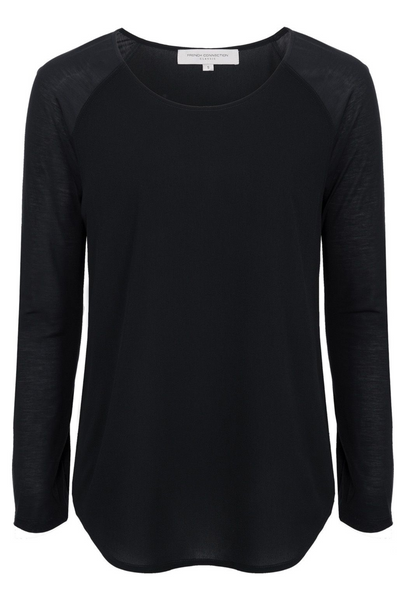 French Connection Black Long Sleeved T-shirt 762ZX | Jezabel Boutique