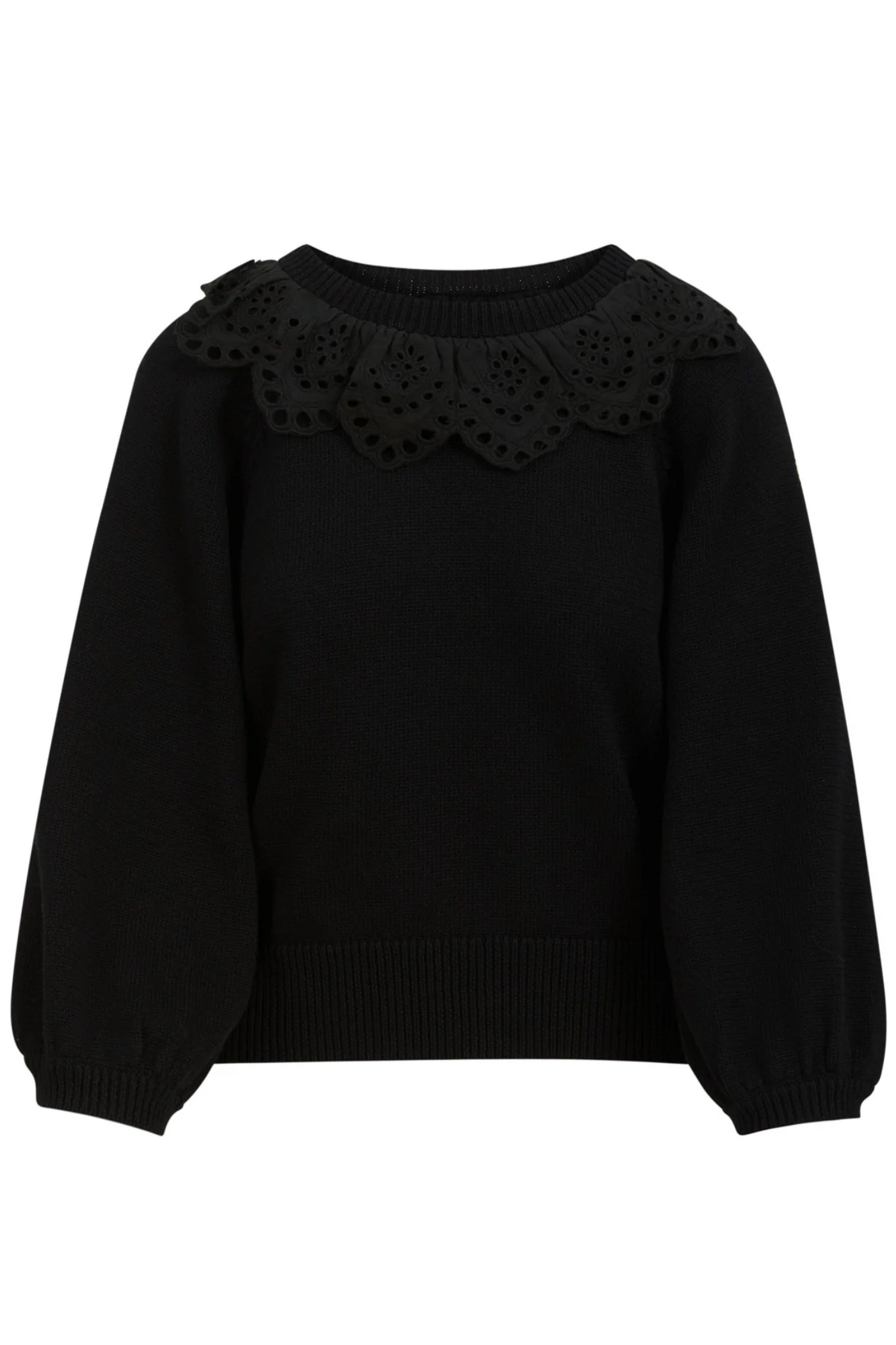 Coster Copenhagen Black Embroidered knit | Jezabel Boutique
