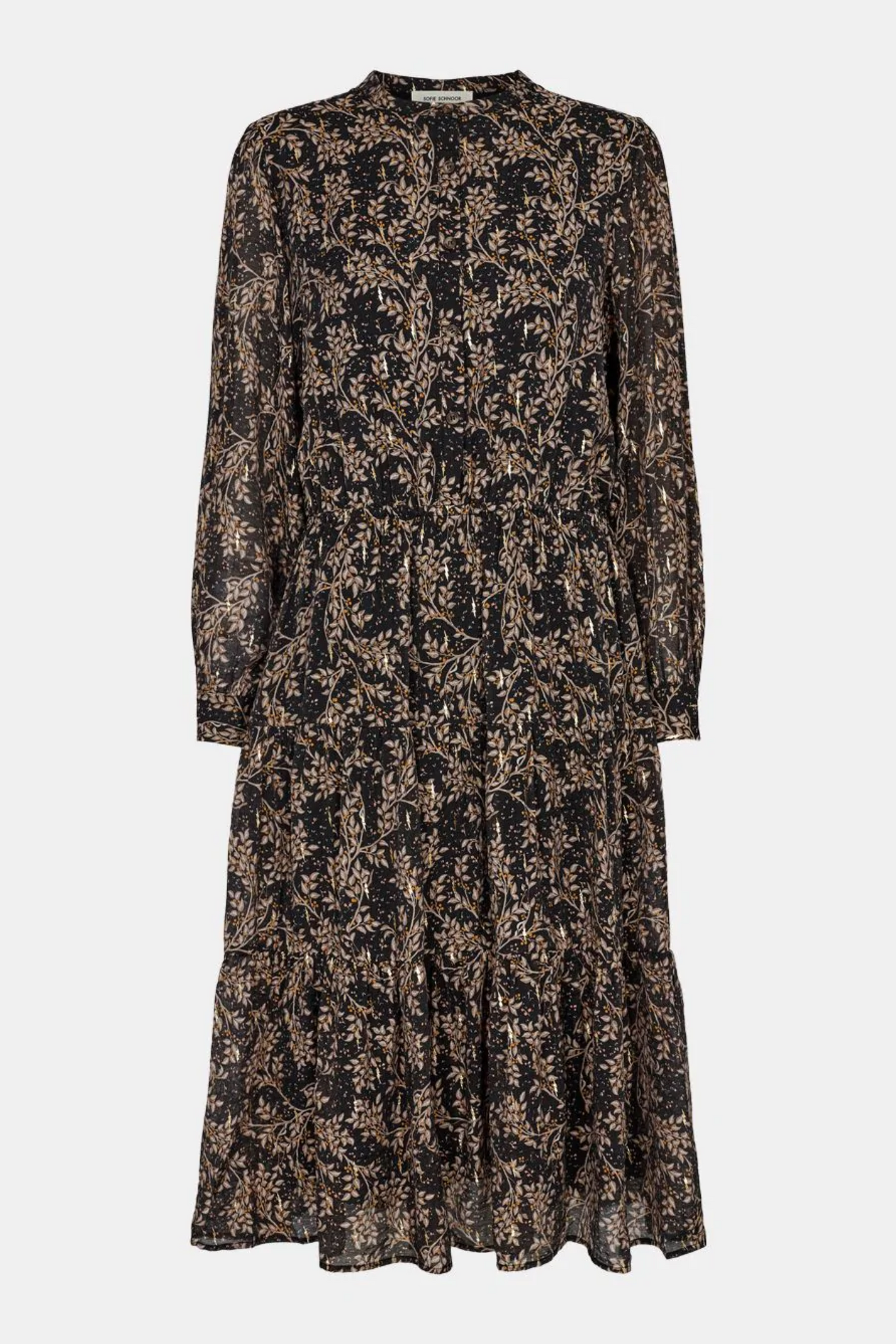 Sofie Schnoor Black Leaf Print Dress | Jezabel Boutique