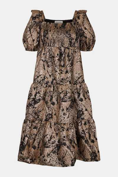 Sofie Schnoor Black and Gold Print Dress | Jezabel Boutique
