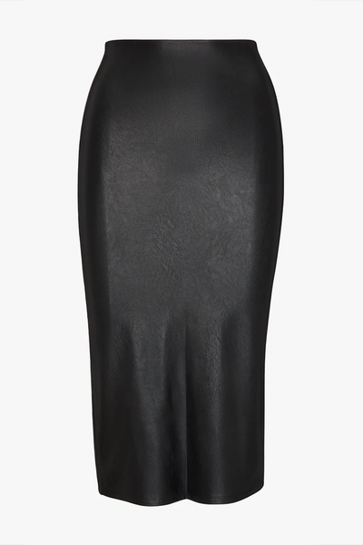 Commando Black Faux Leather Midi Skirt | Jezabel Boutique