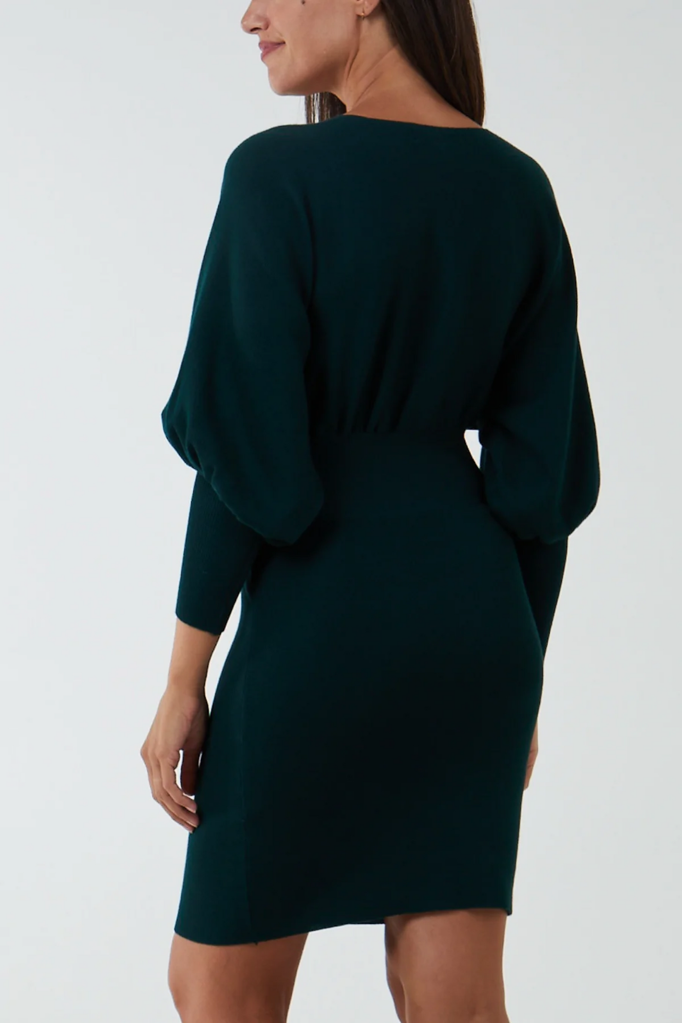Puss Sleeve Black Bodycon Dress | Jezabel Boutique