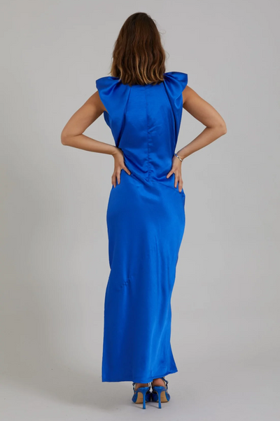 Coster Copenhagen Blue Satin Dress | Jezabel Boutique