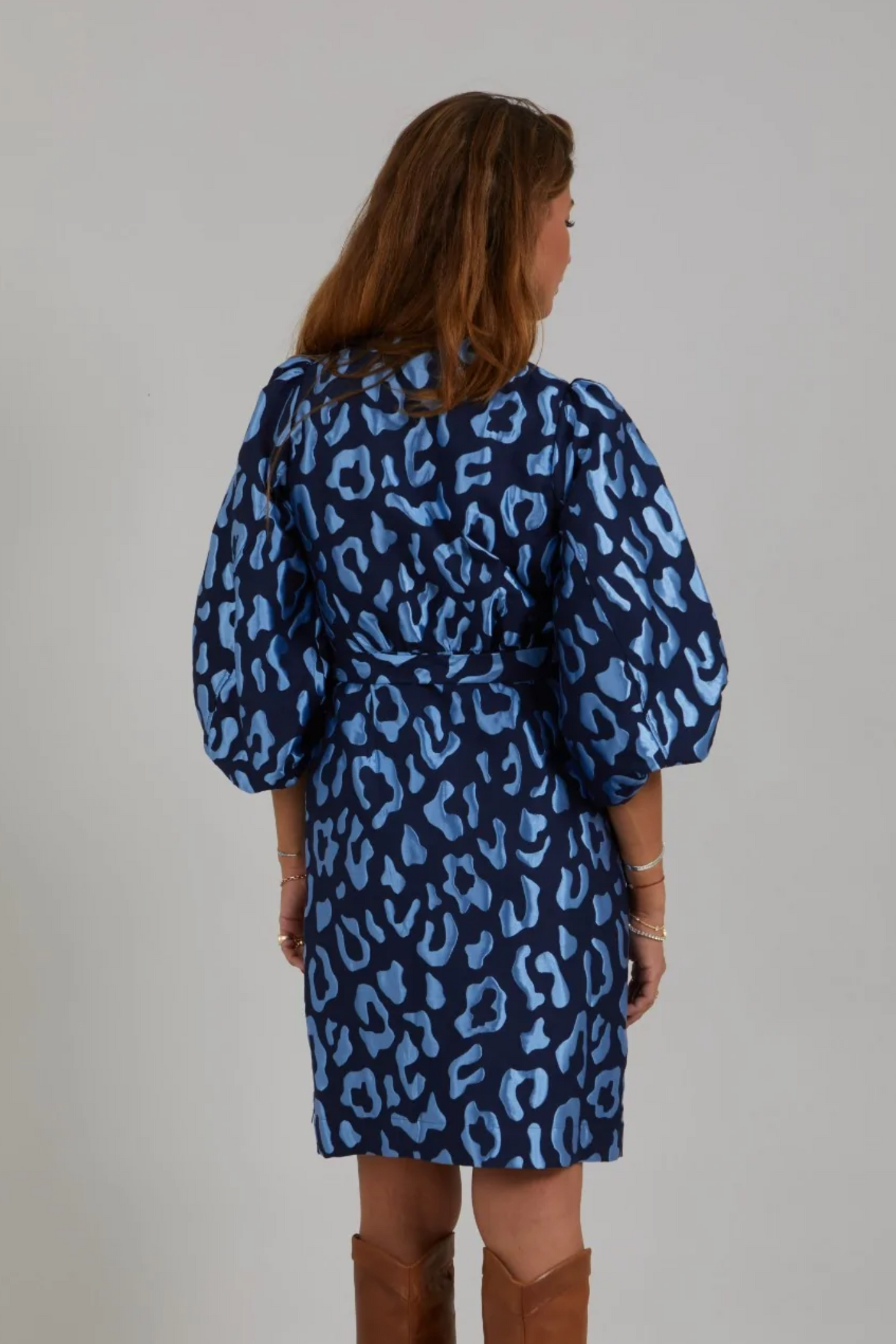 Coster Copenhagen Blue Leopard Print Dress | Jezabel Boutique