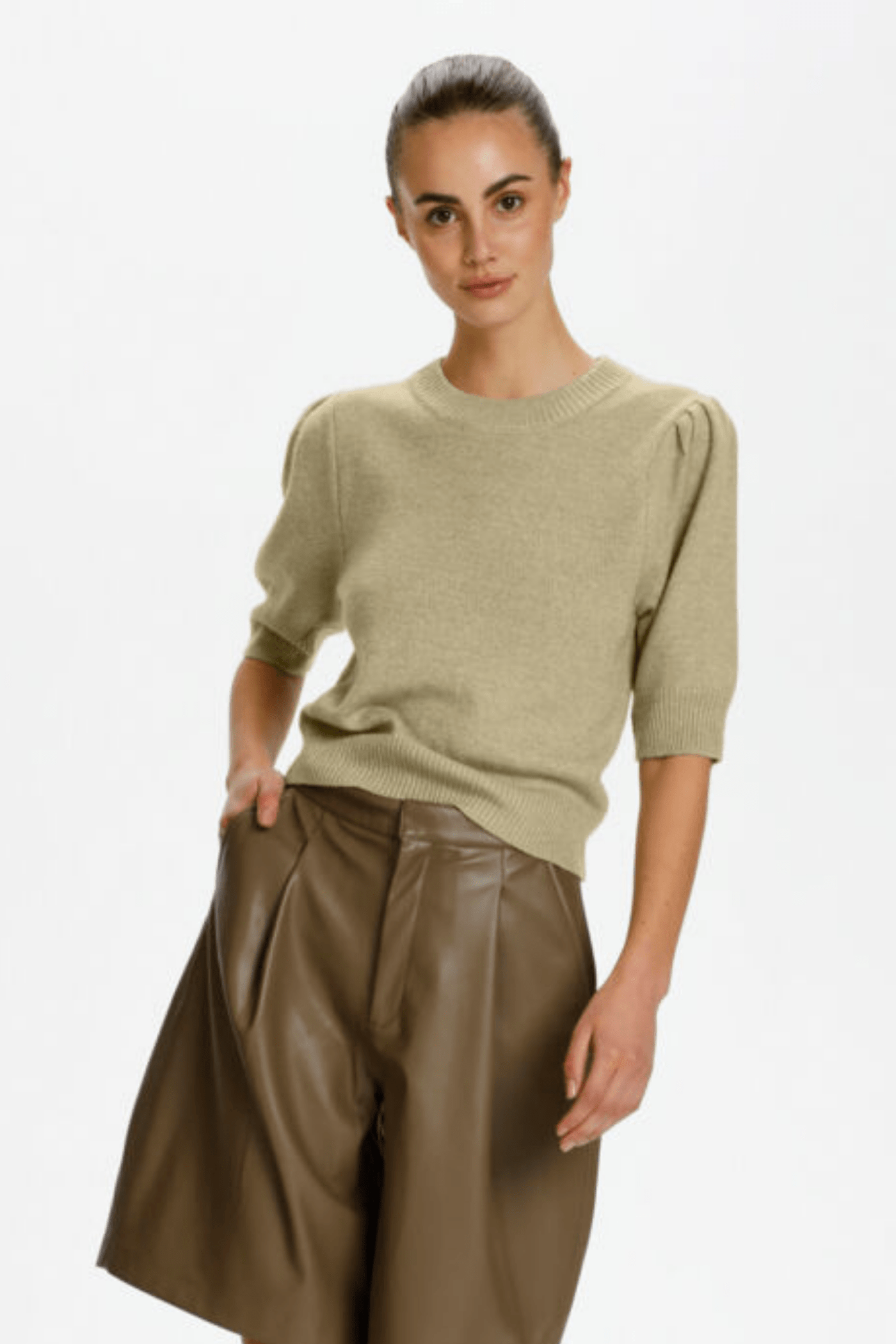 Soaked In Luxury Sage Green Knitted Top - Jezabel Boutique