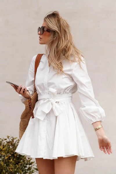 Sonia White Cotton Dress | Jezabel Boutique